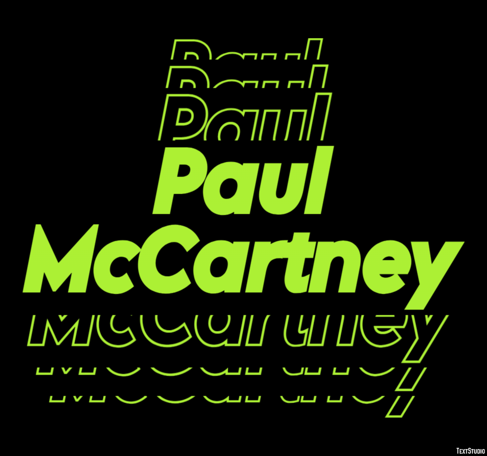 Paul McCartney Efecto de Texto