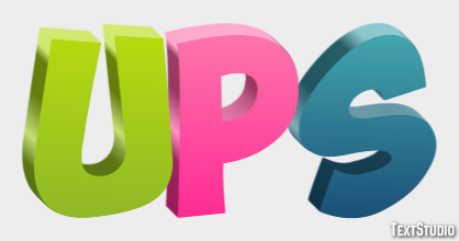 UPS Text effect
