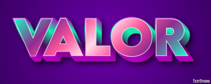 Valor Efeito de texto