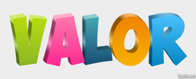Valor Efeito de texto