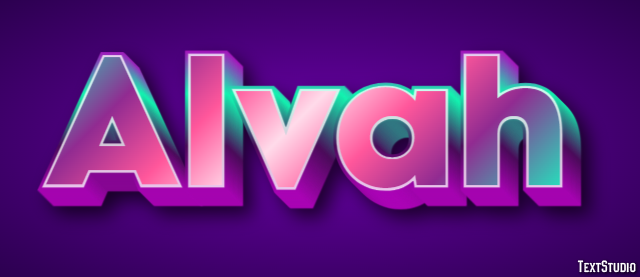 Alvah Эффект текста
