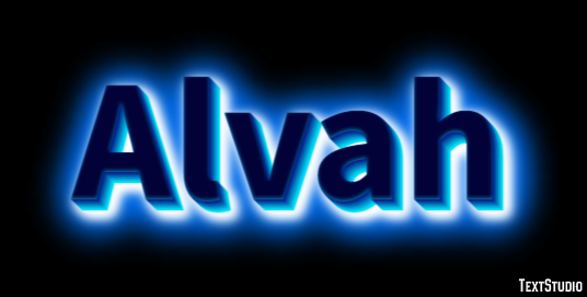 Alvah Эффект текста