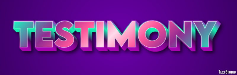 Testimony Text Effect