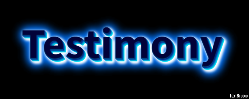 Testimony Text Effect