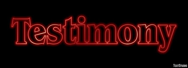 Testimony Text Effect