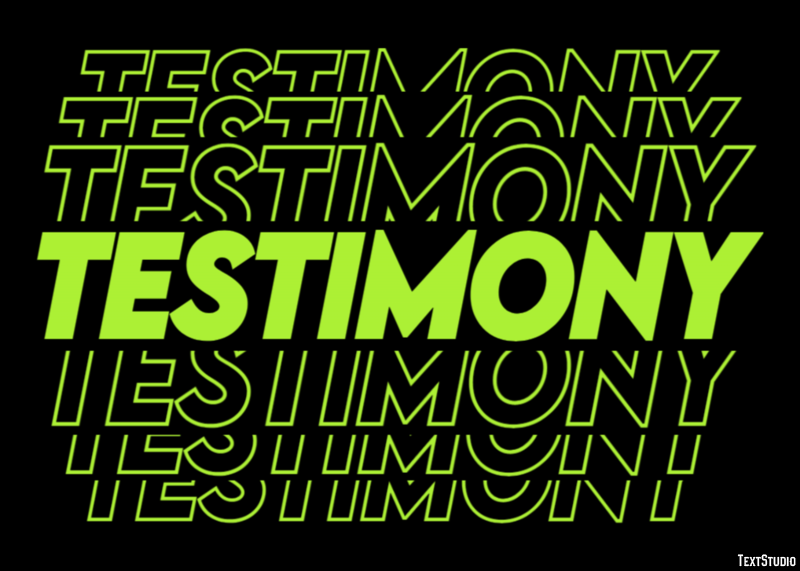 Testimony Efecto de Texto