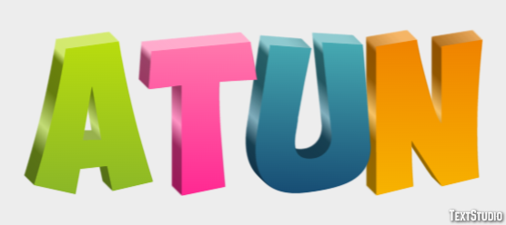 Atún Efecto de Texto