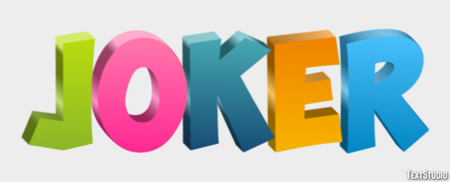 Joker Efeito de texto