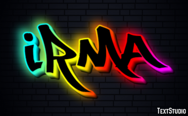 Irma Text Effect