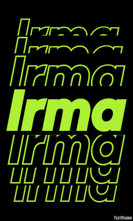 Irma Text Effect