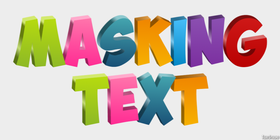 Masking Text Text Effect