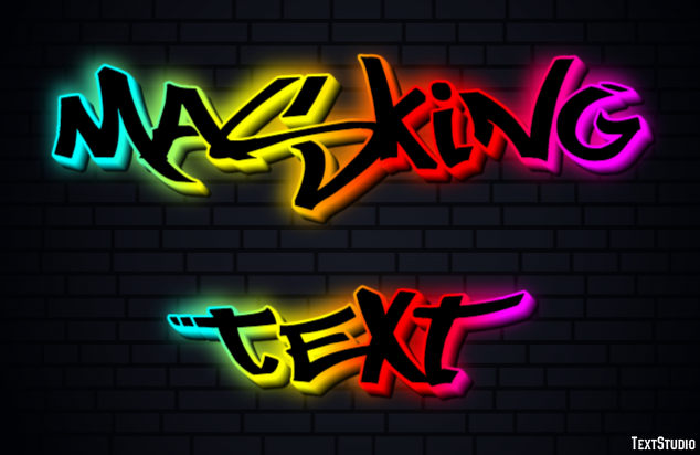 Masking Text Text Effect