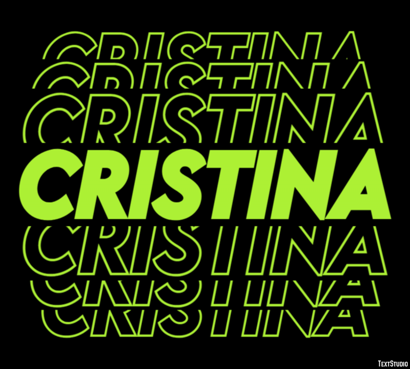Cristina Text effect