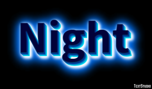 Night Text Effect