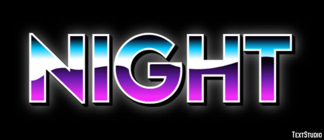 Night Tekst Effect