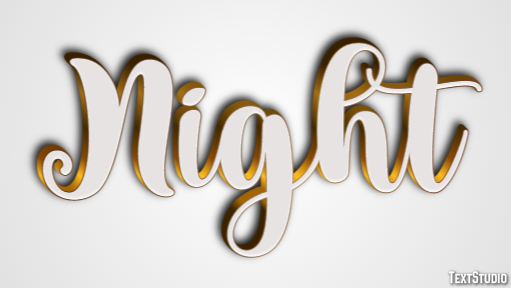 Night Text Effect