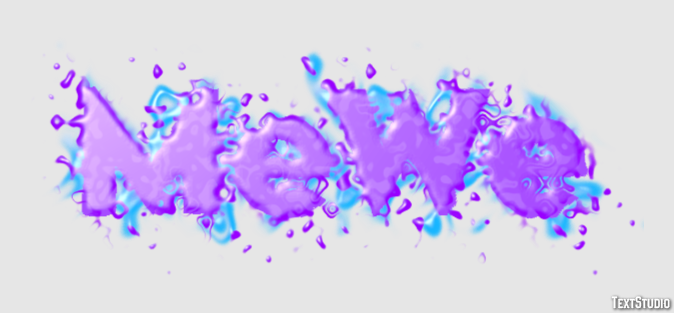 MeWe Эффект текста