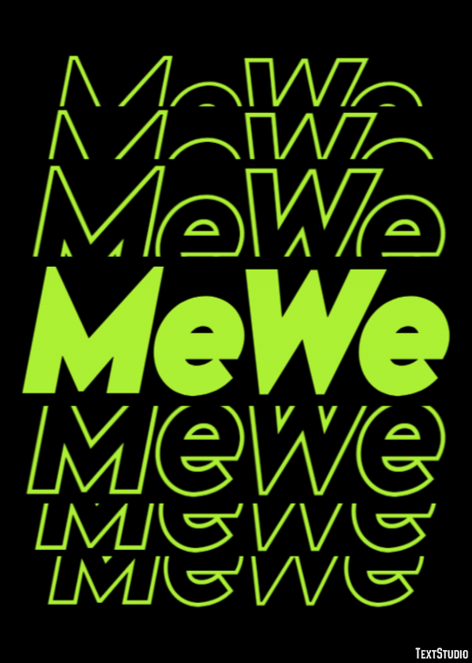 MeWe Эффект текста