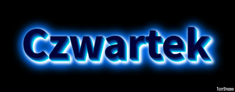 Czwartek Efekt tekstowy