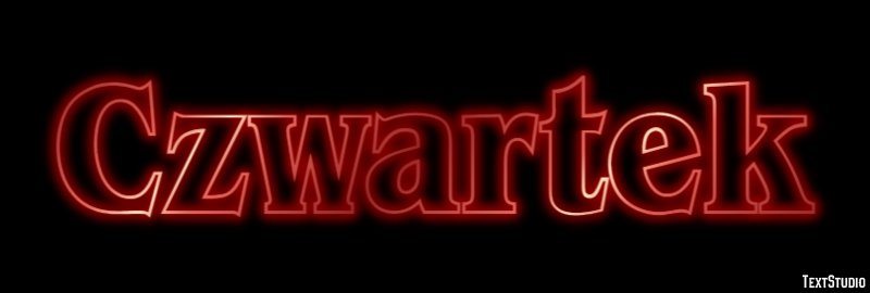 Czwartek Efekt tekstowy