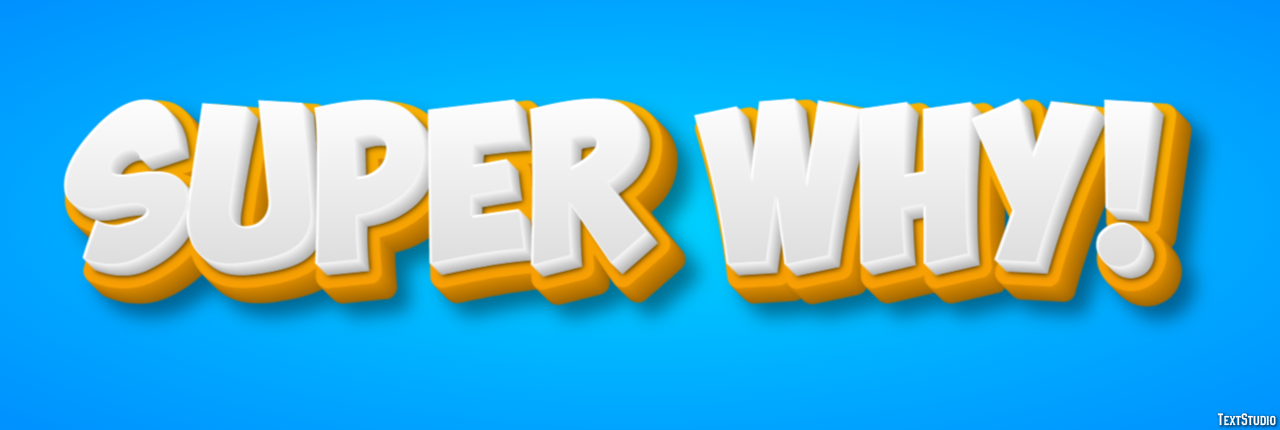 Super Why! Text Effect