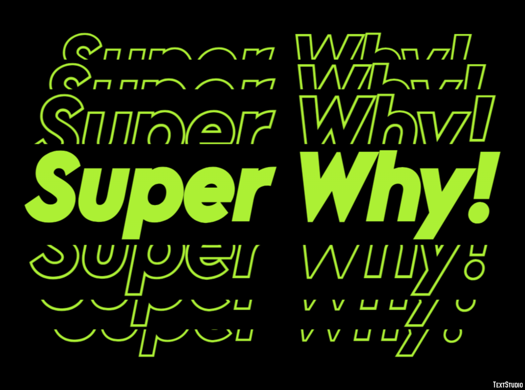 Super Why! Text Effect