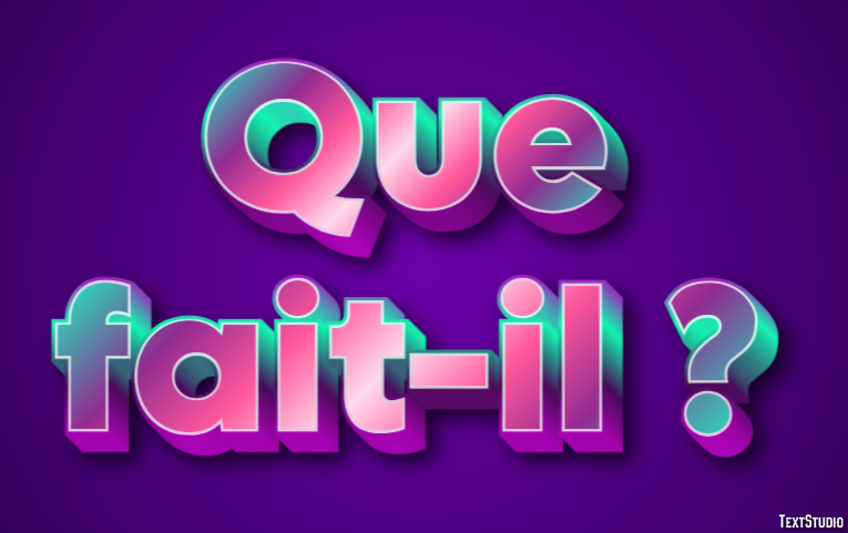 Que fait-il ? Effet de Texte
