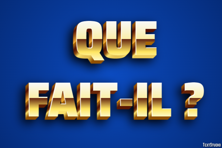 Que fait-il ? Effet de Texte