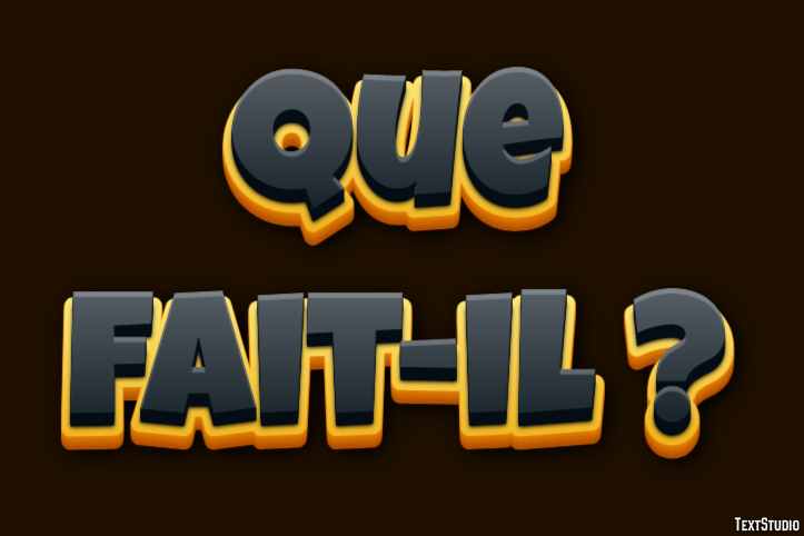 Que fait-il ? Effet de Texte