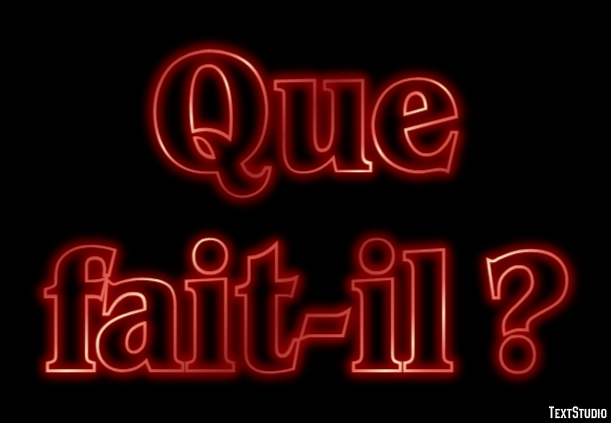 Que fait-il ? Effet de Texte