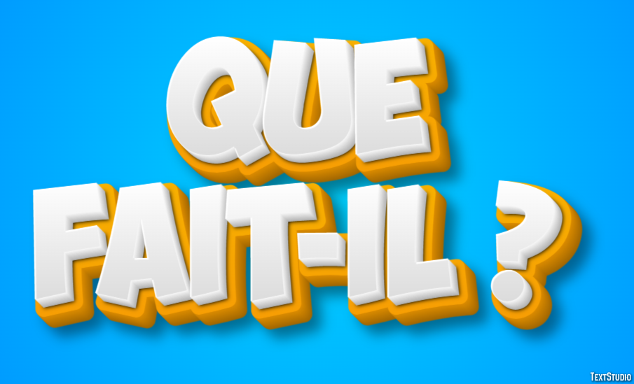 Que fait-il ? Effet de Texte
