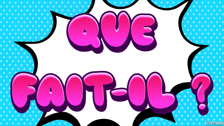 Que fait-il ? Effet de texte