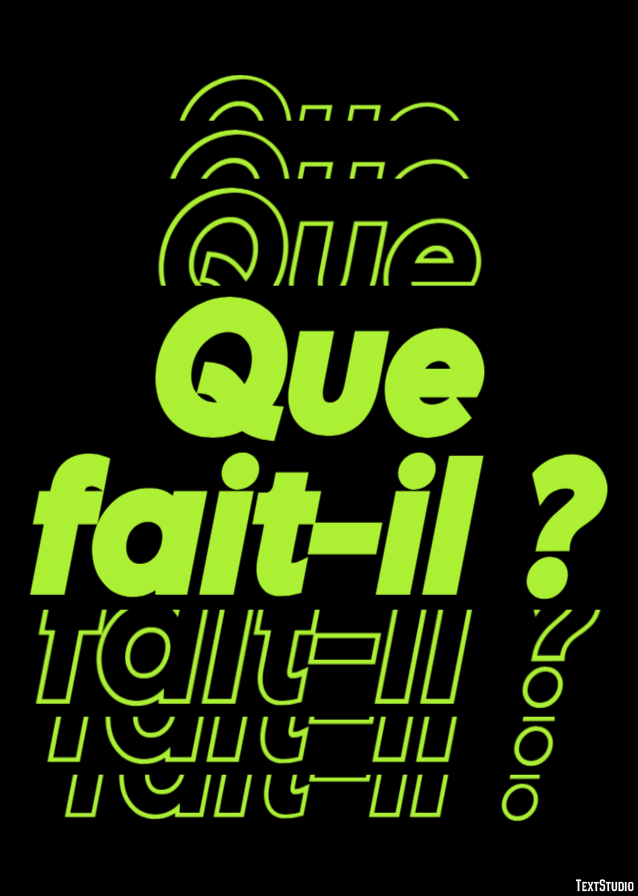 Que fait-il ? Effet de Texte