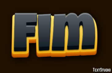 Fim Efeito de texto