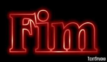 Fim Efeito de texto