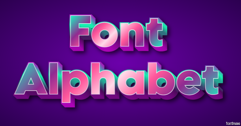 Font Alphabet テキスト効果