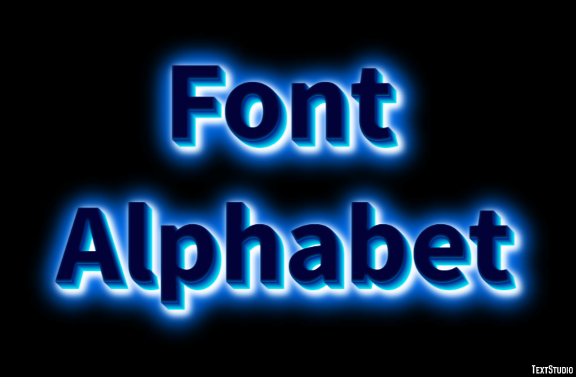 Font Alphabet テキスト効果