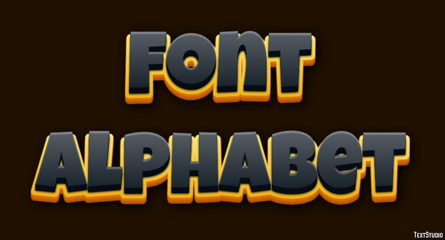 Font Alphabet Efekt tekstowy