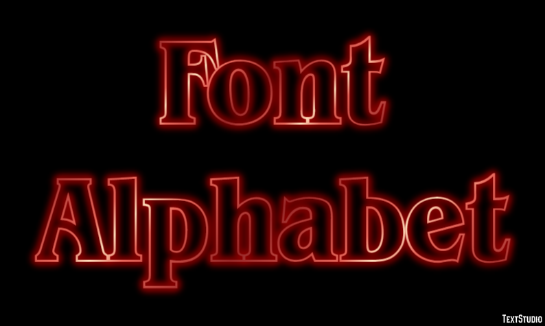 Font Alphabet テキスト効果