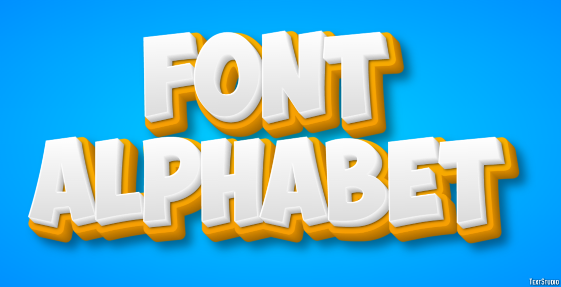 Font Alphabet Efekt tekstowy