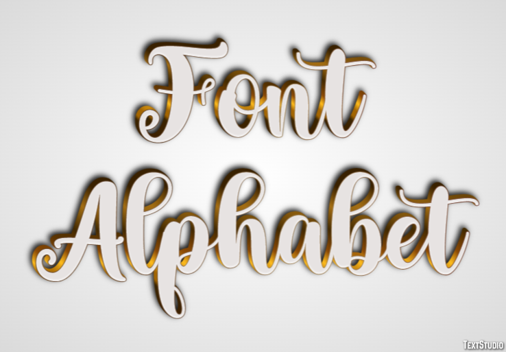 Font Alphabet Efekt tekstowy