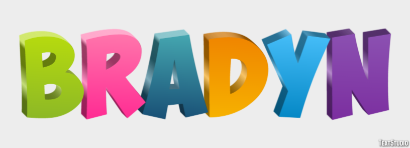 Bradyn Text Effect