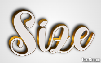 Size Text effect