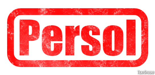 Persol Text effect