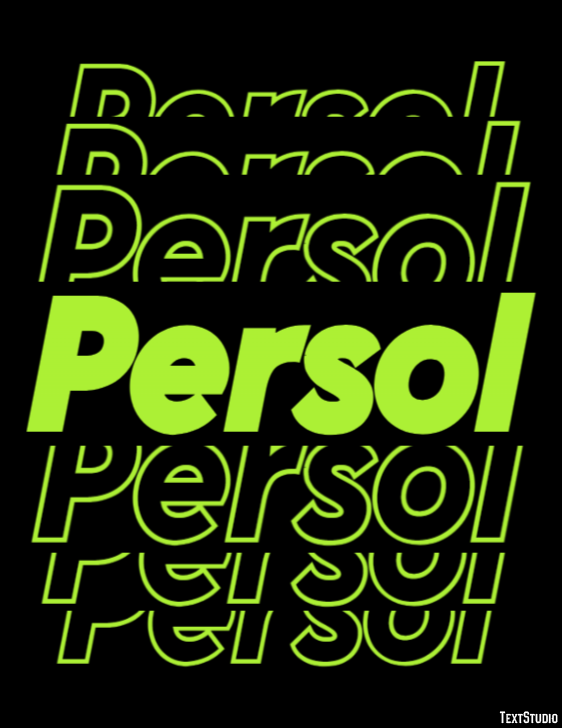 Persol Text effect