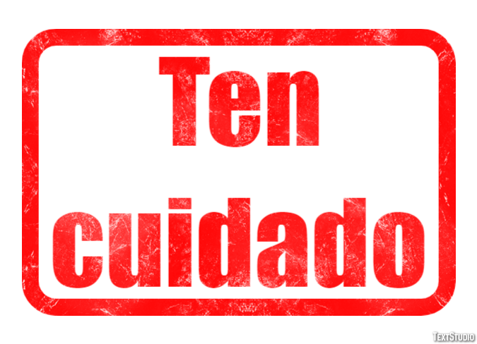 Ten cuidado Texteffekt