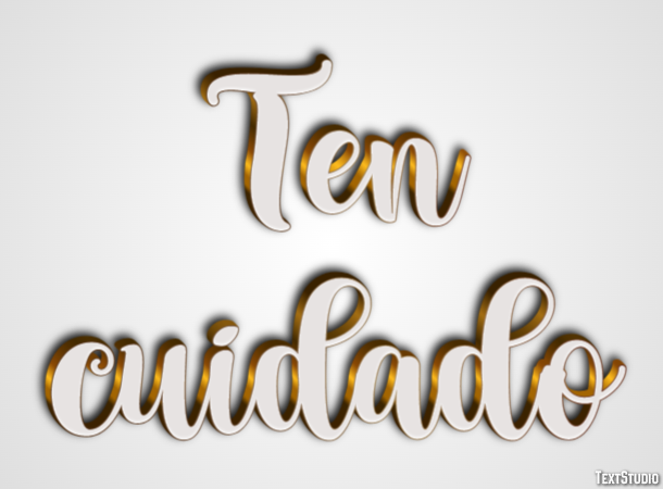 Ten cuidado Texteffekt