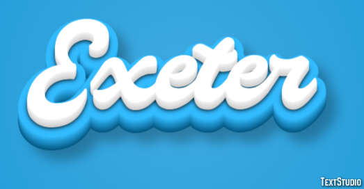 Exeter Эффект текста