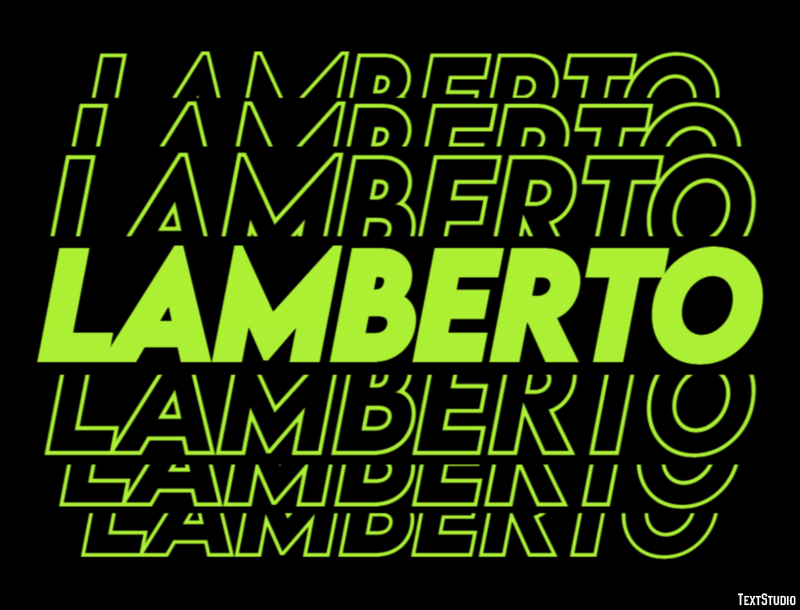 Lamberto Effetto testo