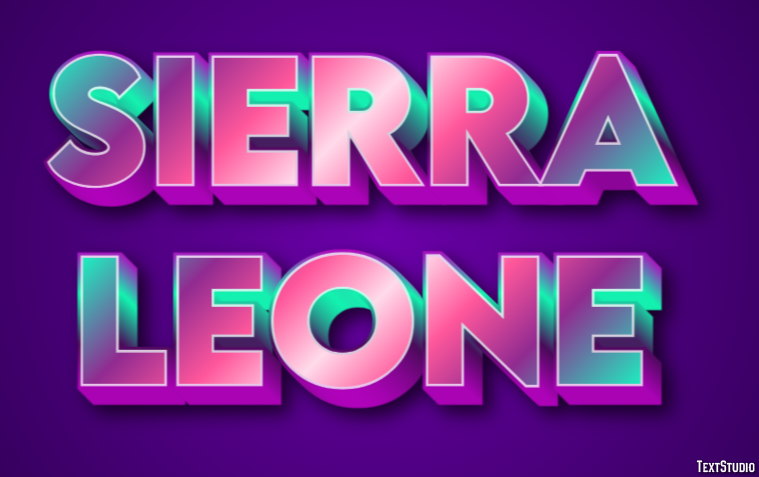 Sierra Leone Text Effect